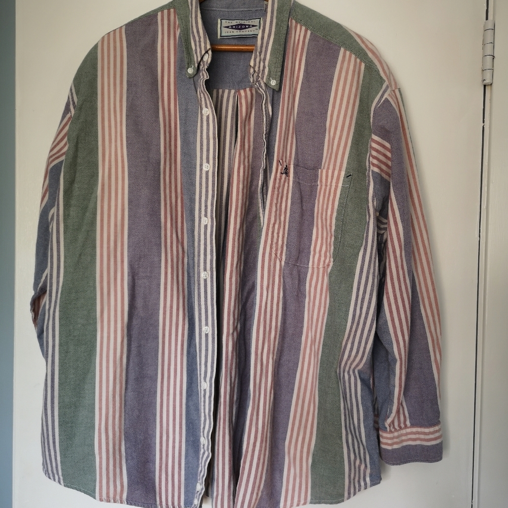 Unisex Arizona Jeans 90s Cotton Button Up Shirt Vintage